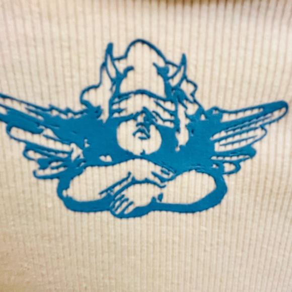 NWT Boys Lie White Ribbed Tank Top Size M/L Crop Top Rhinestone adjustable strap - Picture 8 of 14